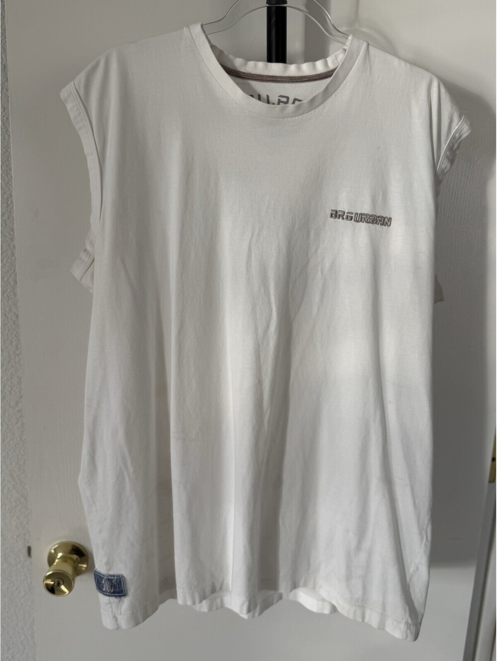 BRG Urban Big Tee Men’s White Sleeveless T-Shirt Brazilian Streetwear